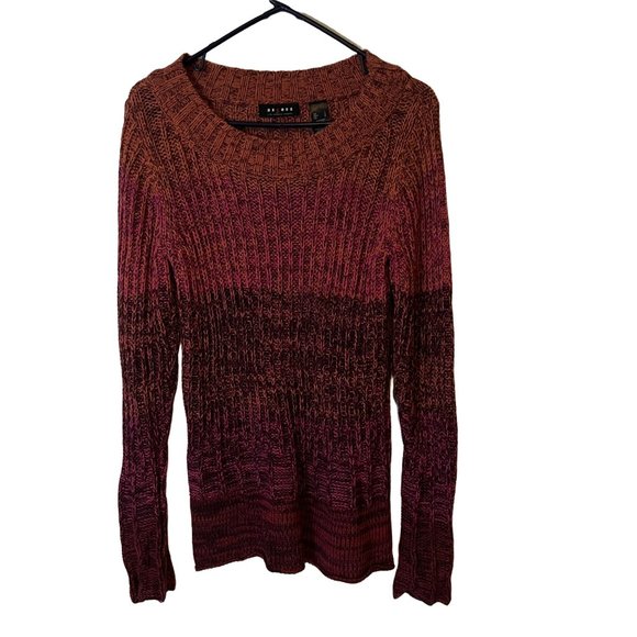 Axcess Liz Claiborne Knit Sweater Ombre Long Sleeve Stretch Multicolor - Picture 10 of 10